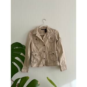 y2k dkny jeans moto denim jacket | sz small